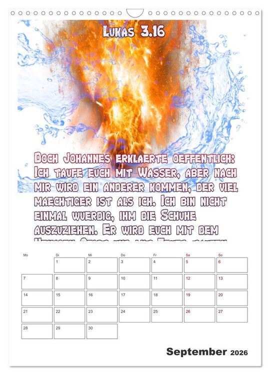 Produktbild: drei.sechzehn - Der Jesus Kalender (Wandkalender 2026 DIN A3 hoch), CALVENDO Monatskalender