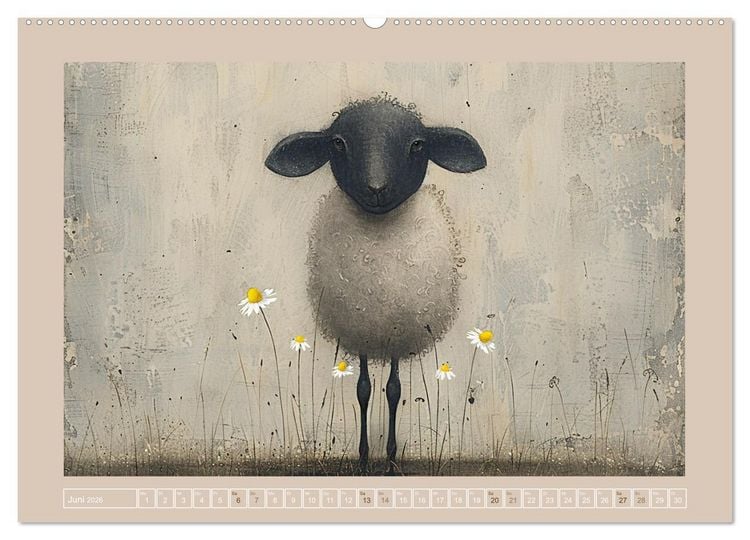 Produktbild: Sch&auml;fchenparade (hochwertiger Premium Wandkalender 2026 DIN A2 quer), Kunstdruck in Hochglanz