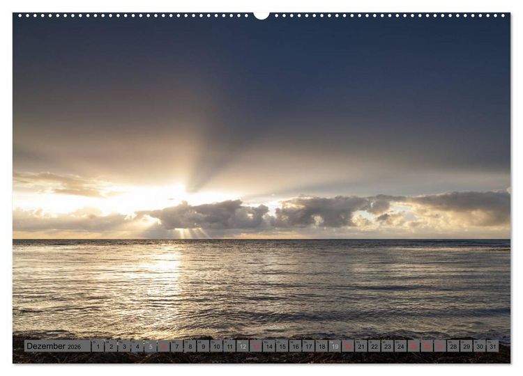 Produktbild: Blick aufs ruhige Meer (hochwertiger Premium Wandkalender 2026 DIN A2 quer), Kunstdruck in Hochglanz
