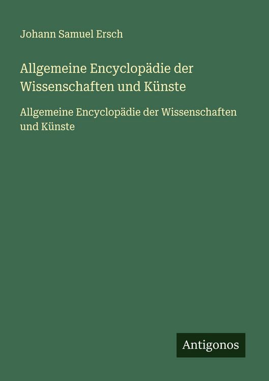 Produktbild: Allgemeine Encyclop&auml;die der Wissenschaften und K&uuml;nste