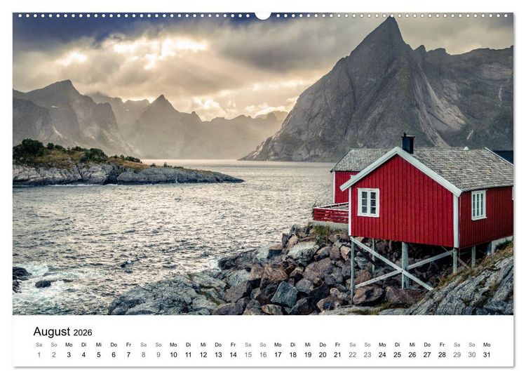 Produktbild: NORWEGEN - NORDMEER LANDSCHAFTEN (Wandkalender 2026 DIN A2 quer), CALVENDO Monatskalender