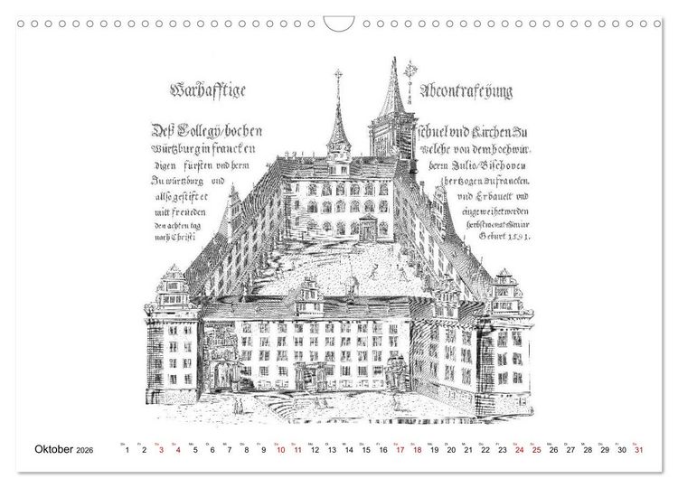 Produktbild: W&uuml;rzburg in alten Bildern (Wandkalender 2026 DIN A3 quer), CALVENDO Monatskalender