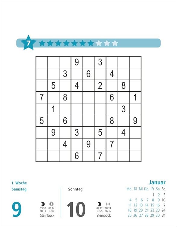 Produktbild: Stefan Heine Sudoku schwierig bis extrem Tagesabrei&szlig;kalender 2027