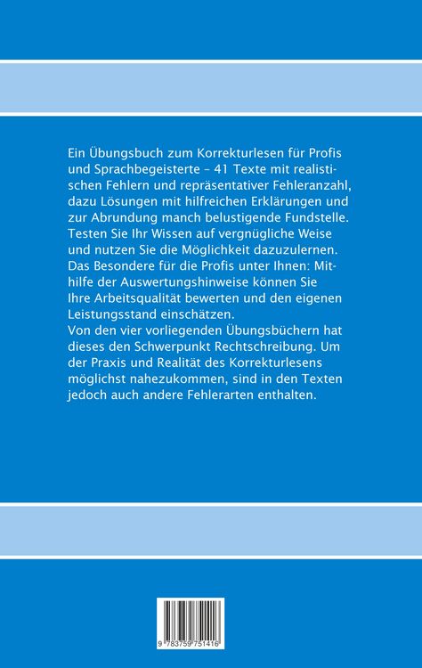 Produktbild: Korrekturlesen - &Uuml;bungen mit Schwerpunkt Rechtschreibung