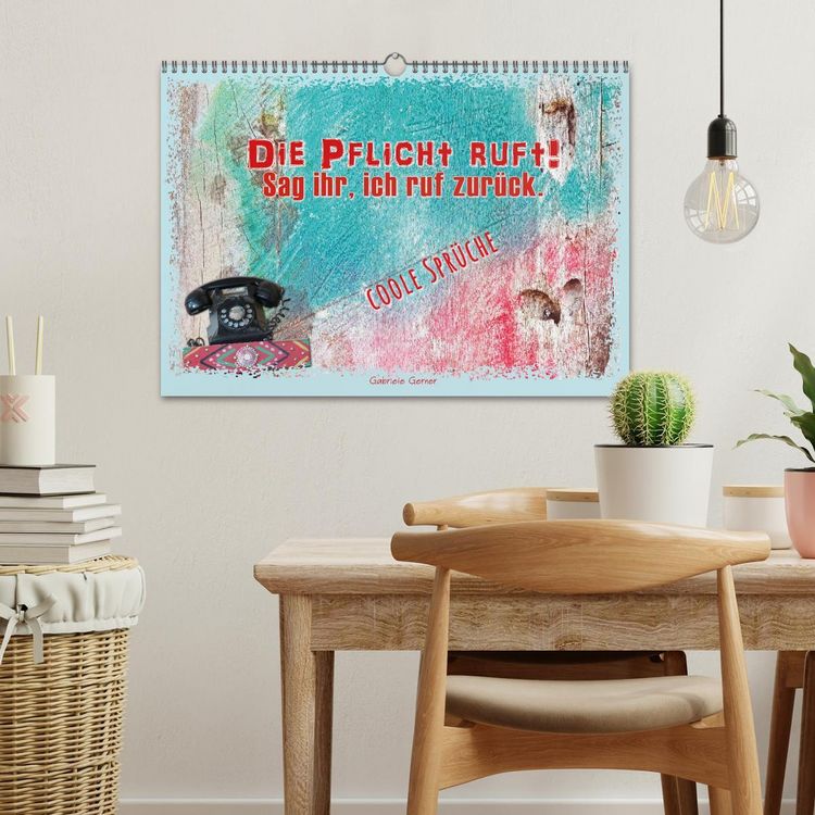 Produktbild: Die Pflicht ruft! Sag ihr, ich ruf zur&uuml;ck. (Wandkalender 2026 DIN A3 quer), CALVENDO Monatskalender