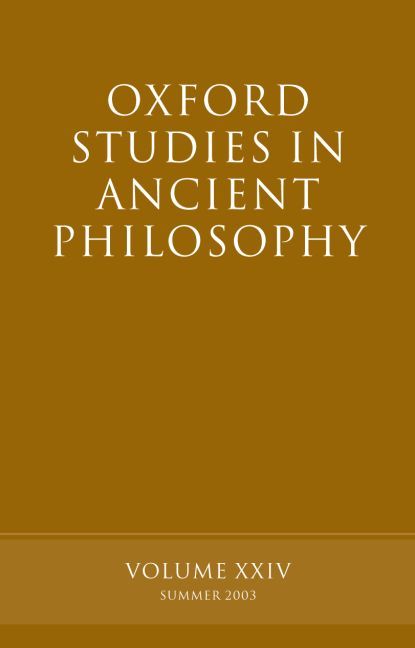 Produktbild: Oxford Studies in Ancient Philosophy, Volume XXIV