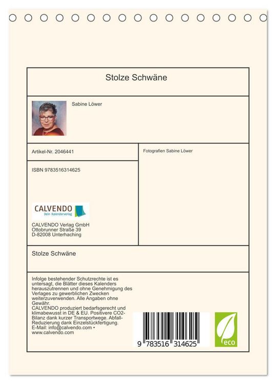Produktbild: Stolze Schw&auml;ne (Tischkalender 2026 DIN A5 hoch), CALVENDO Monatskalender