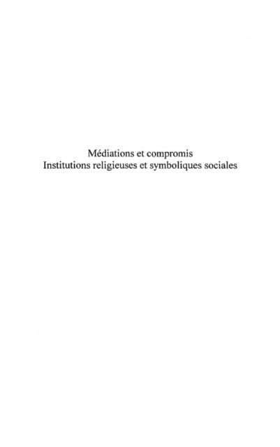 Produktbild: Mediations et compromis