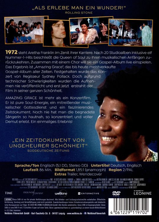 Produktbild: Aretha Franklin - Amazing Grace