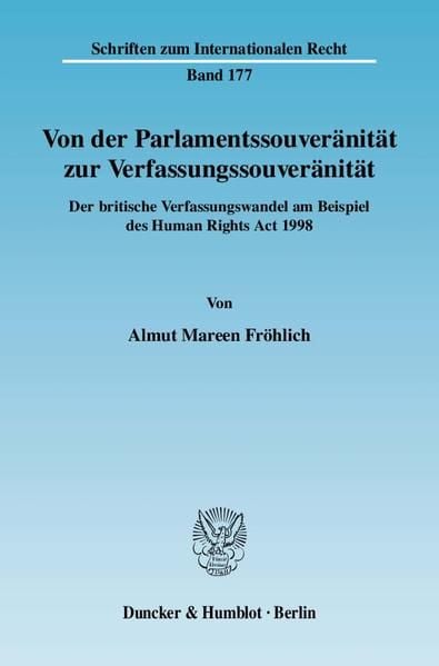 Produktbild: Von der Parlamentssouver&auml;nit&auml;t zur Verfassungssouver&auml;nit&auml;t.