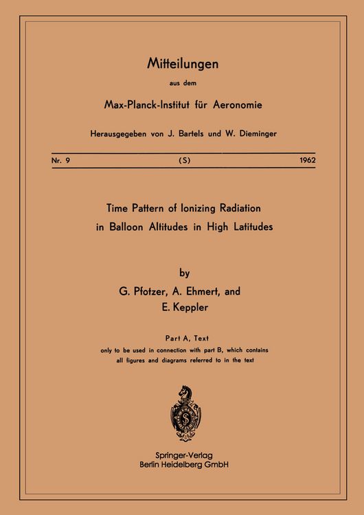 Produktbild: Time Pattern of Ionizing Radiation in Balloon Altitudes in High Latitudes