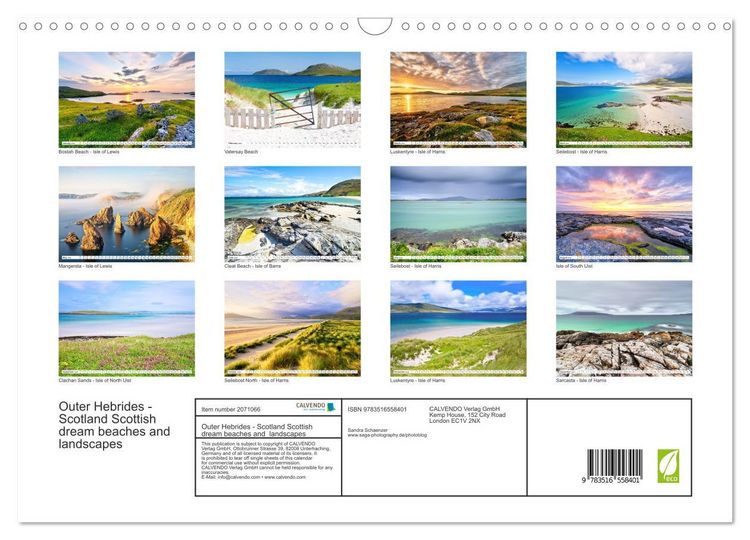 Produktbild: Outer Hebrides - Scotland Scottish dream beaches and landscapes (Wall Calendar 2026 DIN A3 landscape), CALVENDO 12 Month Wall Calendar