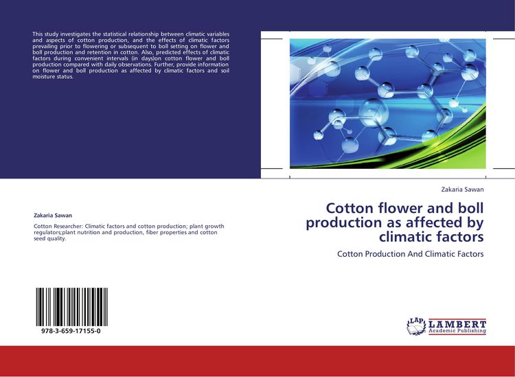 Produktbild: Cotton flower and boll production as affected by climatic factors