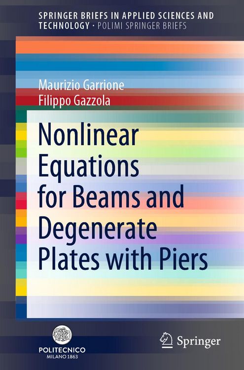 Produktbild: Nonlinear Equations for Beams and Degenerate Plates with Piers