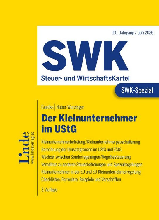 Produktbild: SWK-Spezial Kleinunternehmer in Umsatzsteuer und Einkommensteuer