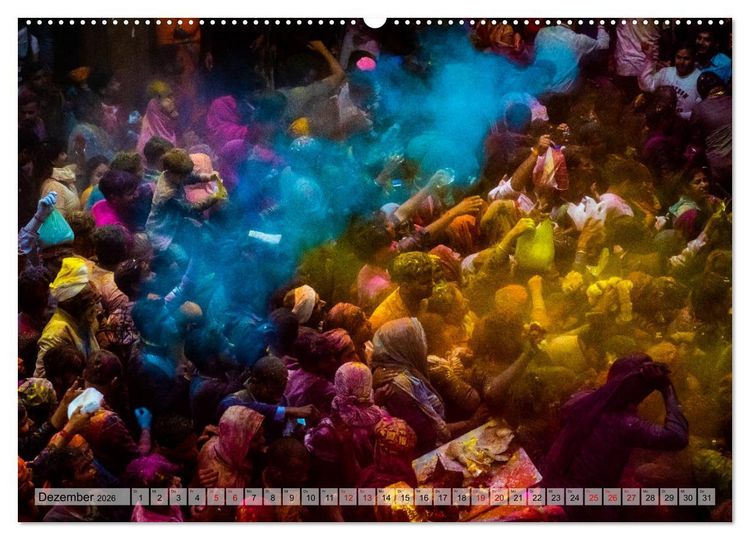 Produktbild: Indien - Spektakel der Farben (hochwertiger Premium Wandkalender 2026 DIN A2 quer), Kunstdruck in Hochglanz