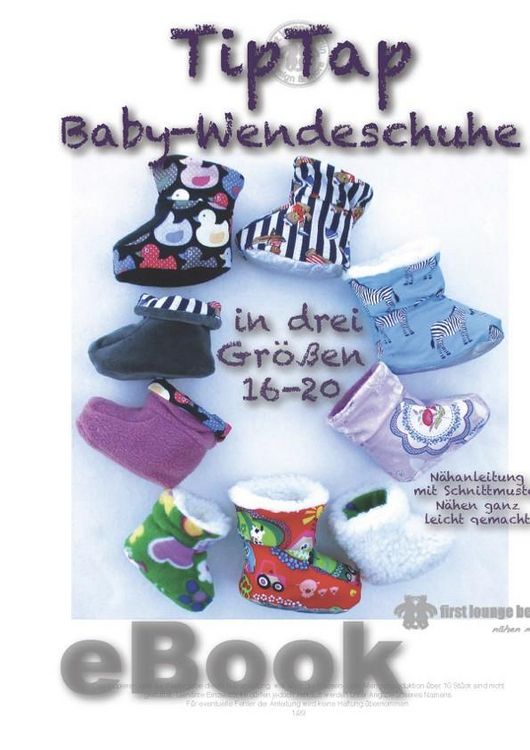 Produktbild: TipTap Babyschuhe Schnittmuster f&uuml;r Gr. 16 bis 20 von firstloungeberlin