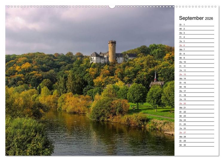 Produktbild: Die Lahn - Zauberhafte Orte rund um Limburg (hochwertiger Premium Wandkalender 2026 DIN A2 quer), Kunstdruck in Hochglanz