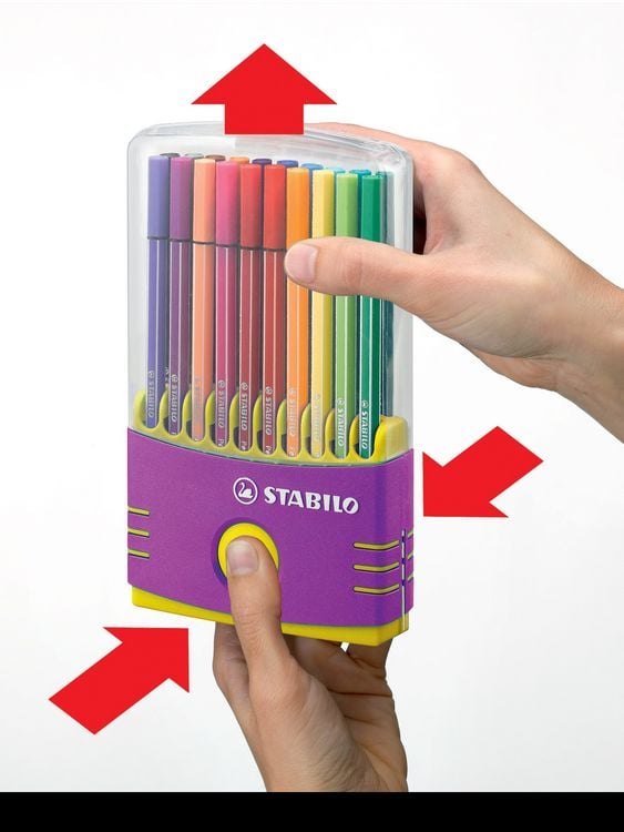 Produktbild: STABILO Premium-Filzstift - Pen 68 Colorparade - 20er Tischset in anthrazit/hellblau - mit 20 verschiedenen Farben
