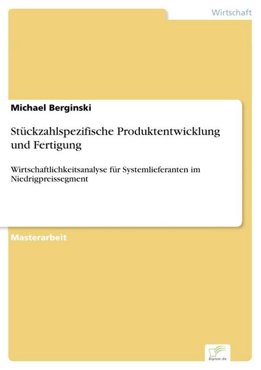 Produktbild: St&uuml;ckzahlspezifische Produktentwicklung und Fertigung