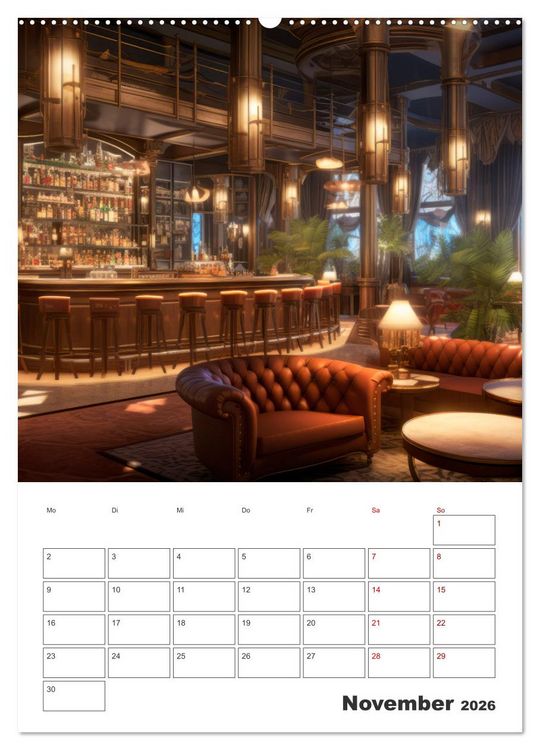 Produktbild: Bar- und Lounge-Atmosph&auml;re (Wandkalender 2026 DIN A2 hoch), CALVENDO Monatskalender