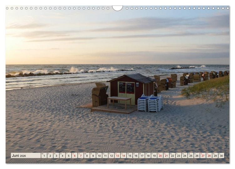 Produktbild: Ostseebad Wustrow K&uuml;stenimpressionen (Wandkalender 2026 DIN A3 quer), CALVENDO Monatskalender