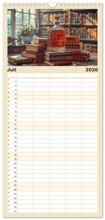 Produktbild: Familienplaner 2026 - Spirit of Whisky mit 5 Spalten (Wandkalender, 21 x 45 cm) CALVENDO