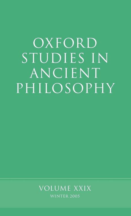 Produktbild: Oxford Studies in Ancient Philosophy Vol XXIX