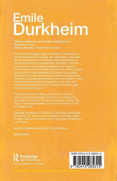 Produktbild: Emile Durkheim