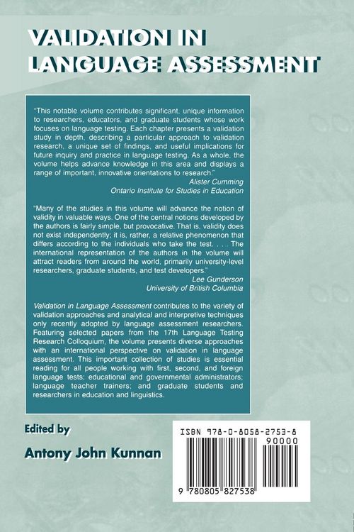 Produktbild: Validation in Language Assessment