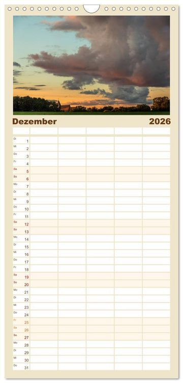 Produktbild: Familienplaner 2026 - Traumhaftes R&uuml;gen mit 5 Spalten (Wandkalender, 21 x 45 cm) CALVENDO