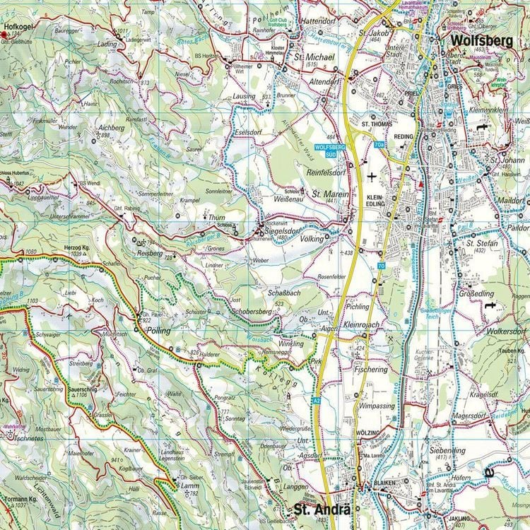 Produktbild: freytag & berndt Wanderkarte Saualpe, Region Lavanttal - Koralpe - Region Schilcherland 1:50.000