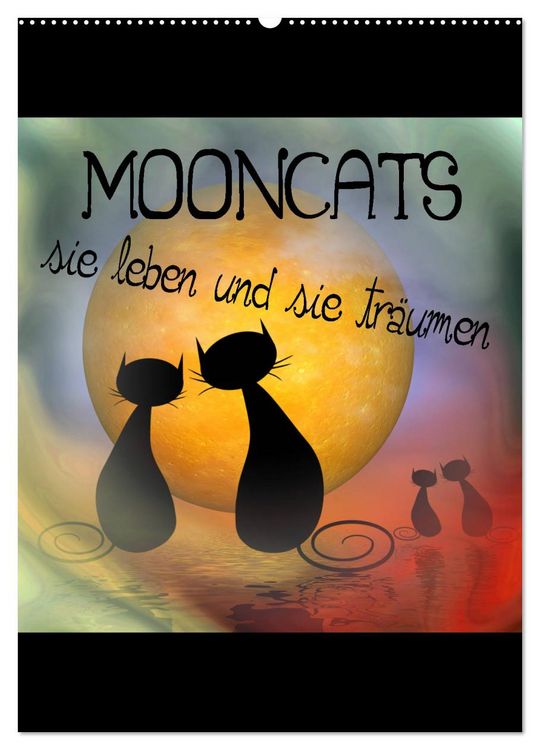 Produktbild: Mooncats - sie leben und sie tr&auml;umen (Wandkalender 2026 DIN A2 hoch), CALVENDO Monatskalender