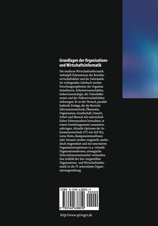 Produktbild: Grundlagen der Organisations-und Wirtschaftsinformatik