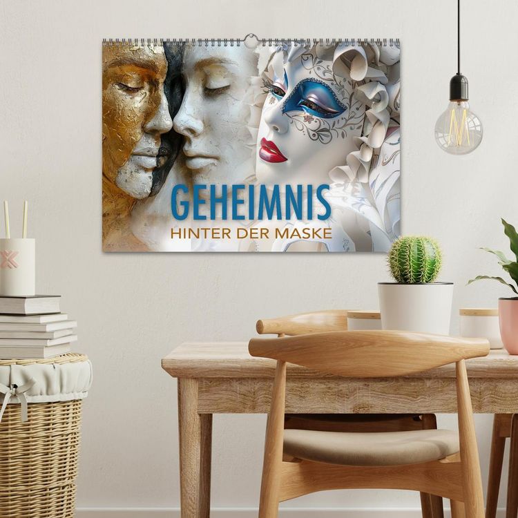 Produktbild: Geheimnis hinter der Maske (Wandkalender 2027 DIN A3 quer), CALVENDO Monatskalender