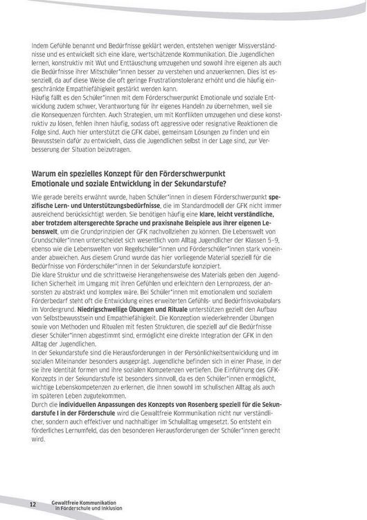 Produktbild: Gewaltfreie Kommunikation in F&ouml;rderschule und Inklusion