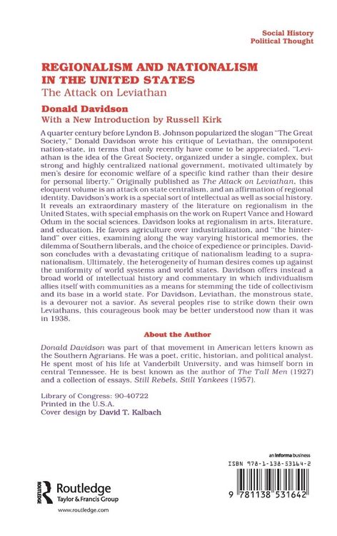 Produktbild: Regionalism and Nationalism in the United States