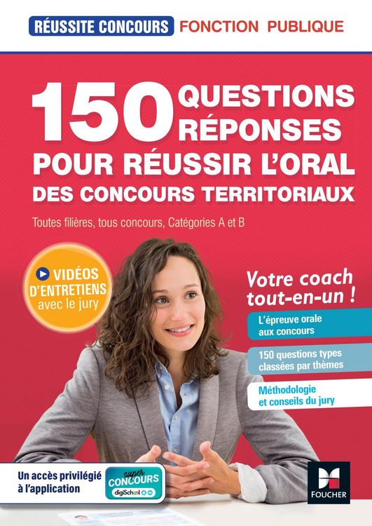 Produktbild: R&eacute;ussite Concours - 150 questions/r&eacute;ponses pour l'oral - concours territoriaux- Pr&eacute;paration compl&egrave;te