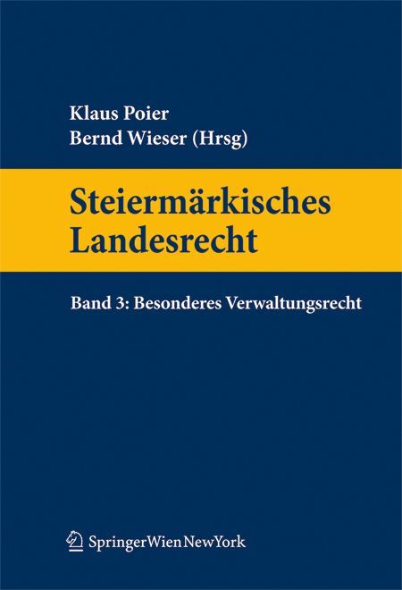Produktbild: Steierm&auml;rkisches Landesrecht Band 3. Besonderes Verwaltungsrecht