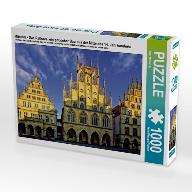 Produktbild: M&uuml;nster - Das Rathaus, ein gotischer Bau aus der Mitte des 14. Jahrhunderts (Puzzle)