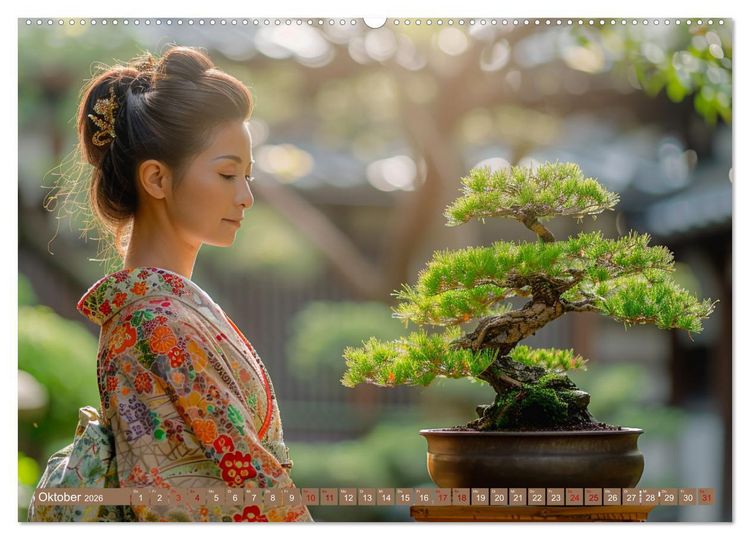 Produktbild: Bonsai meditativ (Wandkalender 2026 DIN A2 quer), CALVENDO Monatskalender