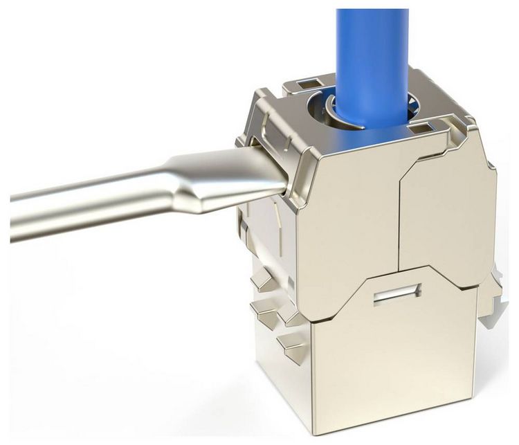 Produktbild: Digitus RJ45-Einbaumodul Keystone CAT 6a 1St.