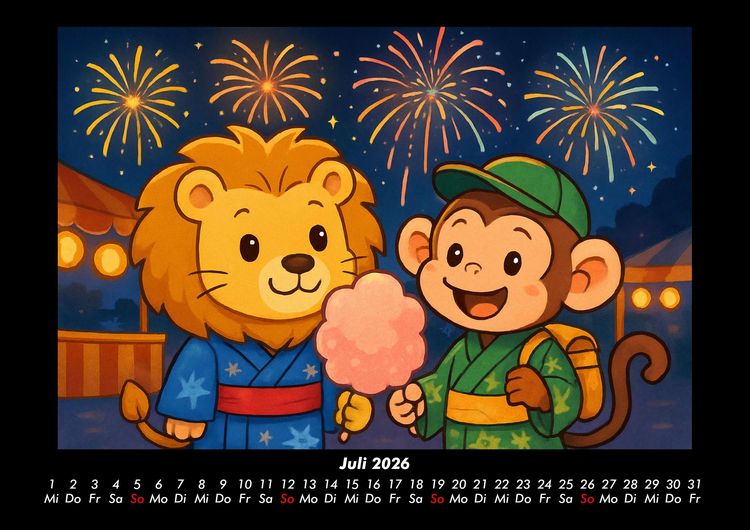 Produktbild: Buschi & Milo - Reise durch Japan 2026 Fotokalender DIN A3