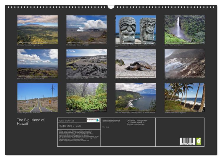 Produktbild: The Big Island of Hawaii (Wandkalender 2026 DIN A2 quer), CALVENDO Monatskalender