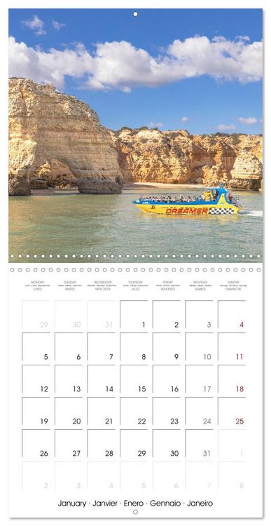 Produktbild: Algarve - Portugal's picturesque coastal landscapes (Wall Calendar 2026 12 &times; 12 Inch) CALVENDO 12 Month Wall Calendar