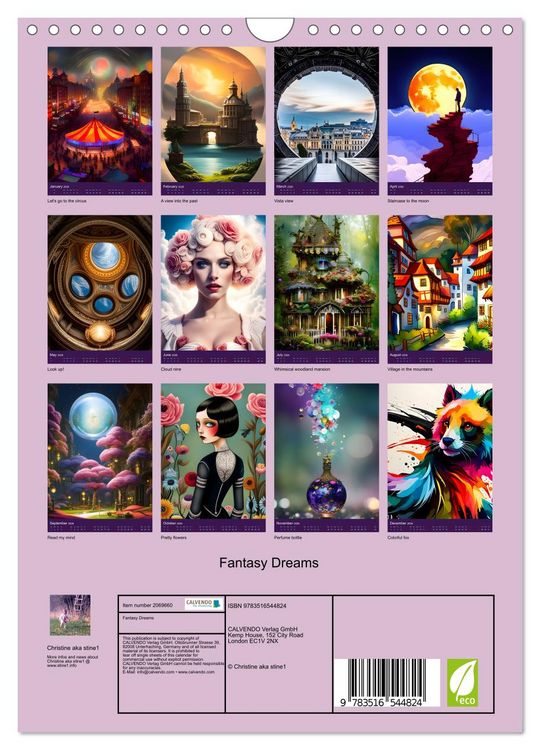Produktbild: Fantasy Dreams (Wall Calendar 2026 DIN A4 portrait), CALVENDO 12 Month Wall Calendar