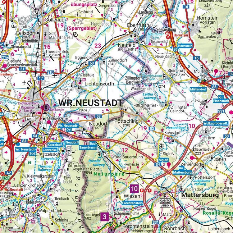 Produktbild: Freytag & berndt Stra&szlig;enkarte Burgenland 1:150.000