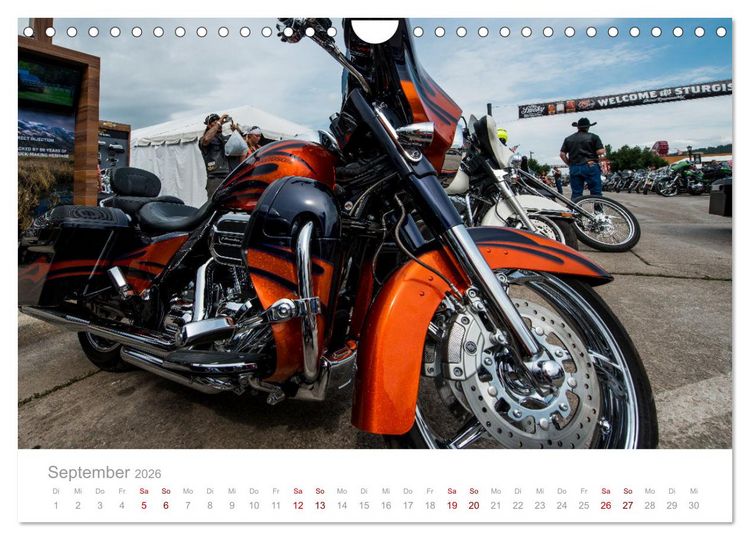 Produktbild: Sturgis - Die ber&uuml;hmteste Motorrad-Rallye der Welt (Wandkalender 2026 DIN A4 quer), CALVENDO Monatskalender