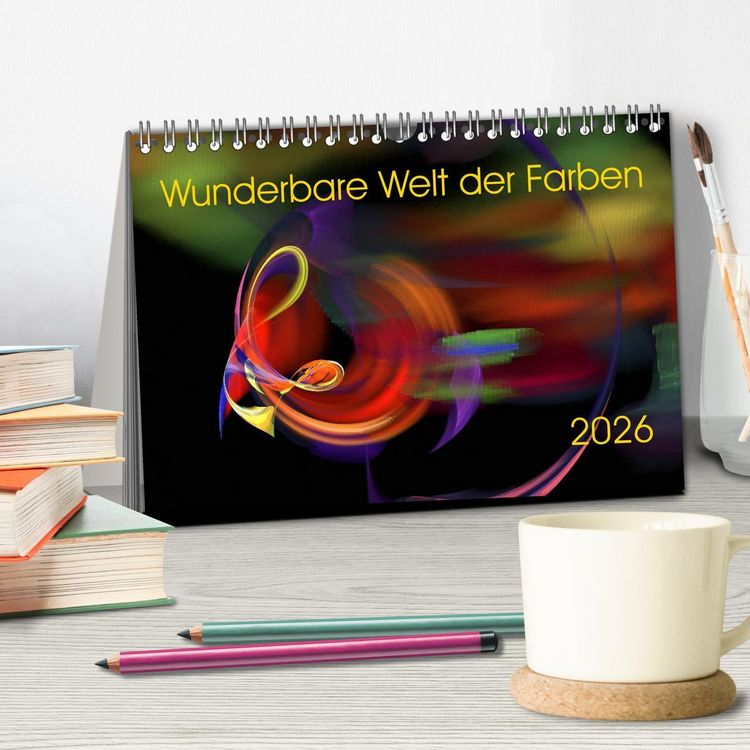 Produktbild: Wunderbare Welt der Farben 2026 (Tischkalender 2026 DIN A5 quer), CALVENDO Monatskalender