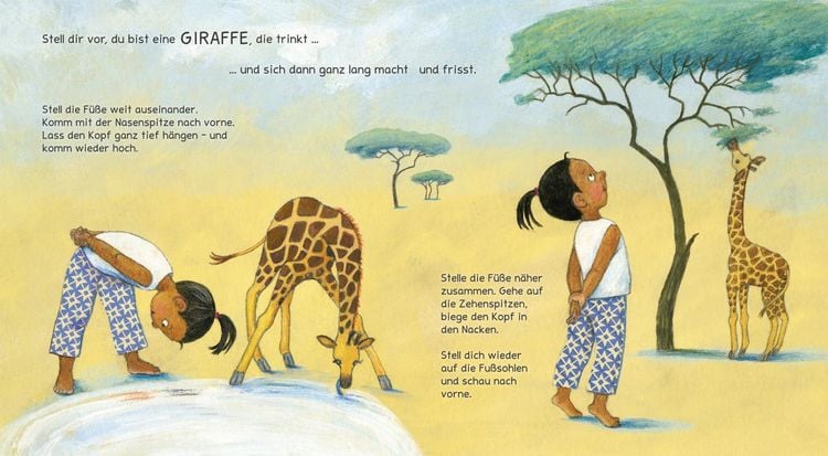 Produktbild: Turnen wie die Tiere - Das gro&szlig;e Yoga Buch f&uuml;r kleine Kinder